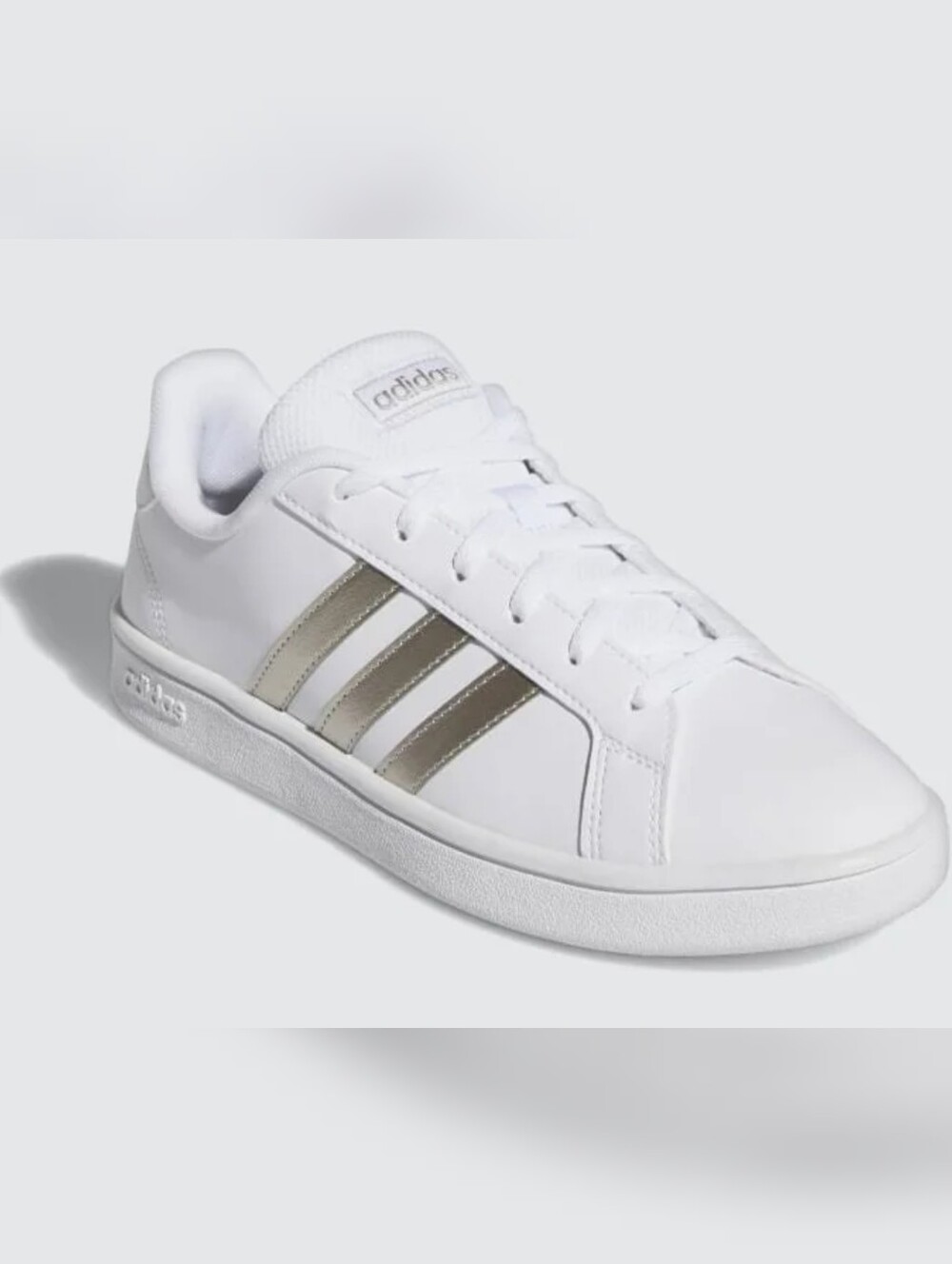 Adidas Women's Grand Court 3 Stripe Sneaker
